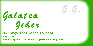 galatea geher business card